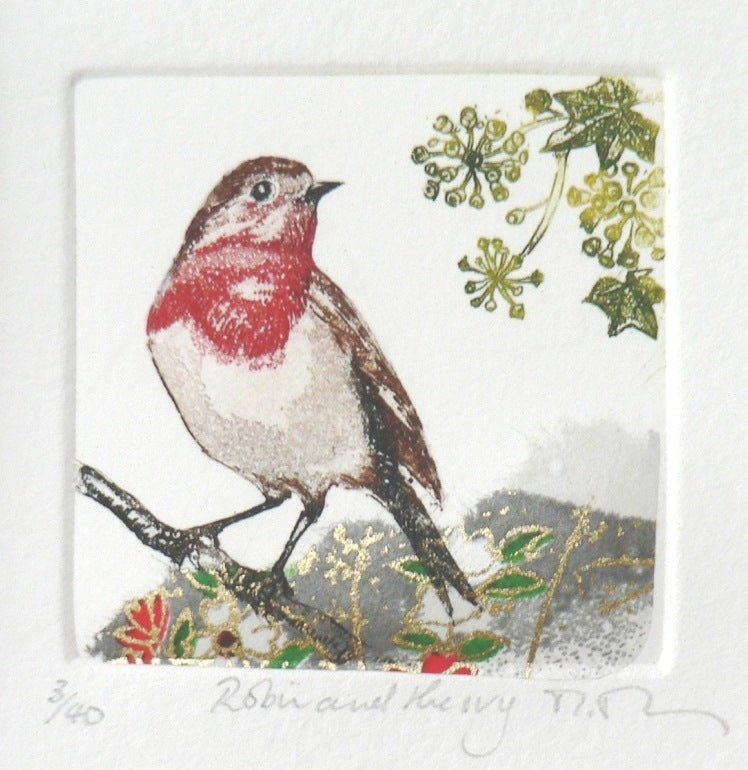 Robin and the Ivy Etching - Moira Mctague - Just Makers Moira McTague
