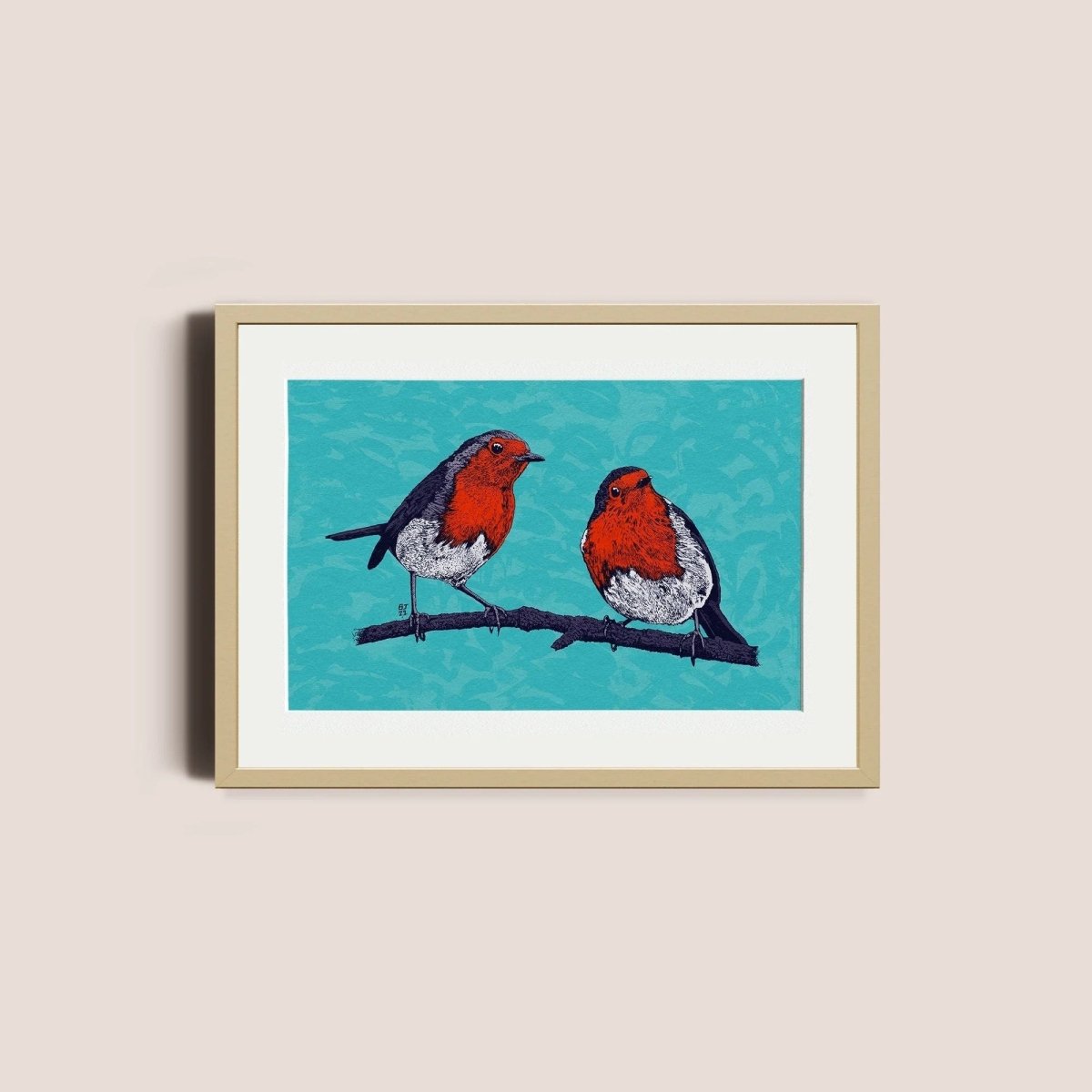 Robins Unframed Print - Bejojo Art - Just Makers Bejojo Art