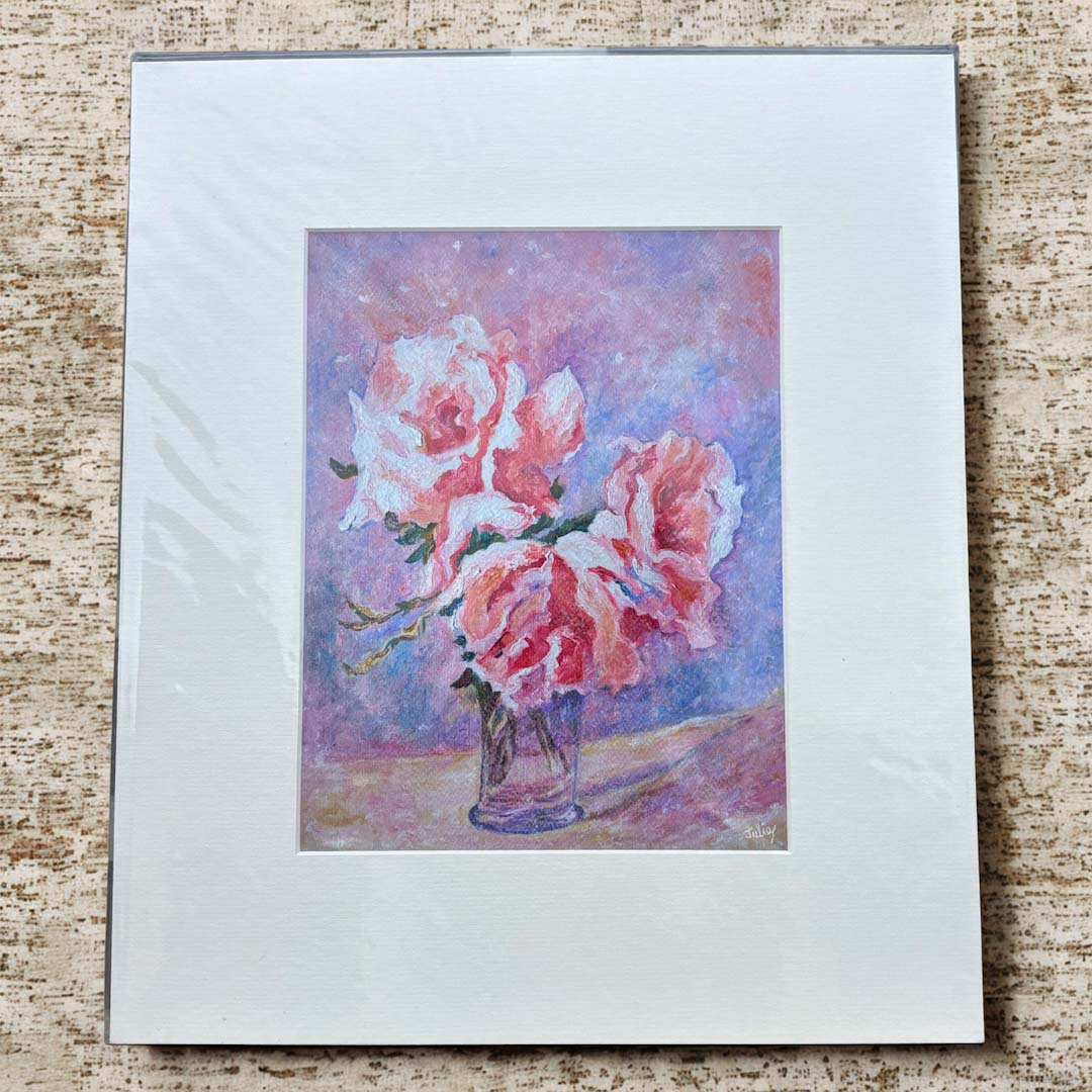 Roses II Mounted Print - Julia Wardingley_Just Makers