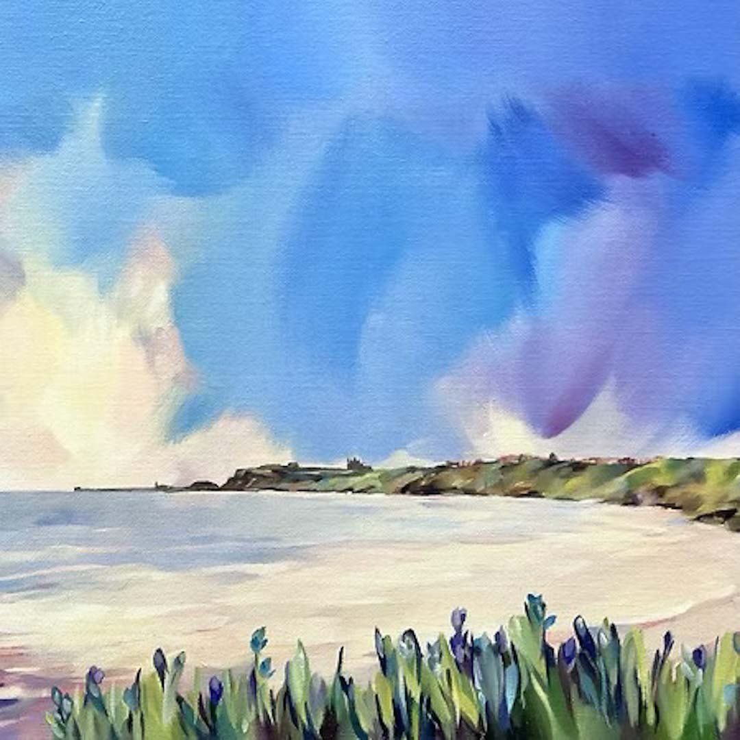 Sandsend, Towards Whitby Greeting Card - Katherine Whitby - Just Makers Katherine Whitby