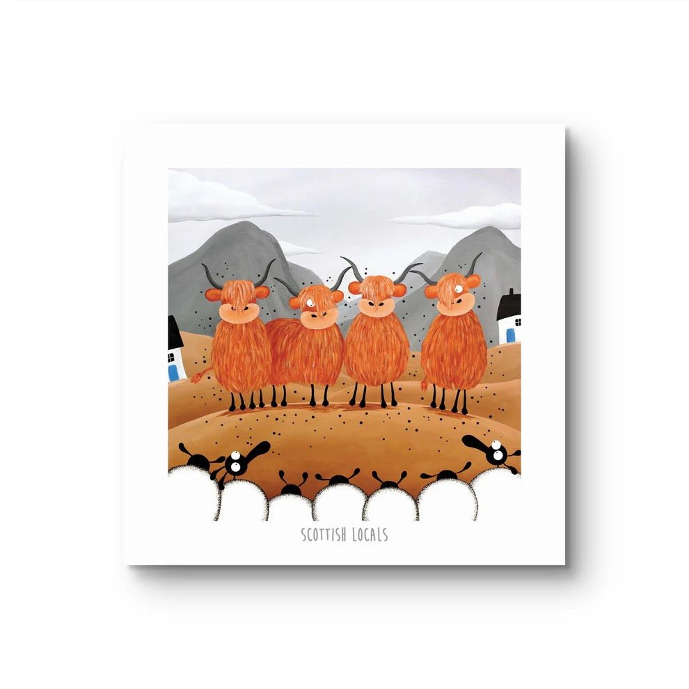 Scottish Locals 10" Print - Mervyn Tay Art - Just Makers Mervyn Tay Art