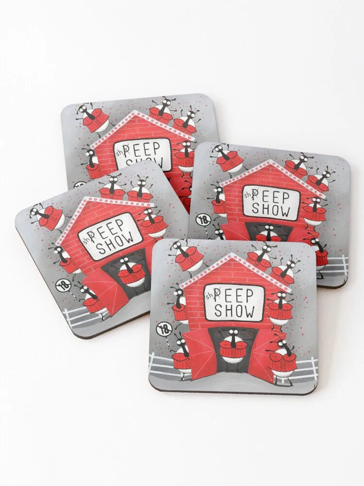 Sheep Show Coaster - Mervyn Tay Art_Just Makers