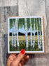 Silver Birch Across Rapeseed Greeting Card - Sarah Jane Nicholls_Just Makers