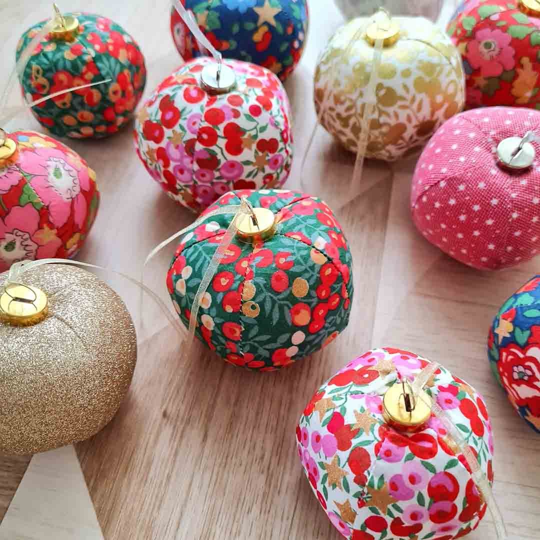 Large Fabric Bauble Decoration - Alice and Audrey - Just Makers Alice & Audrey
