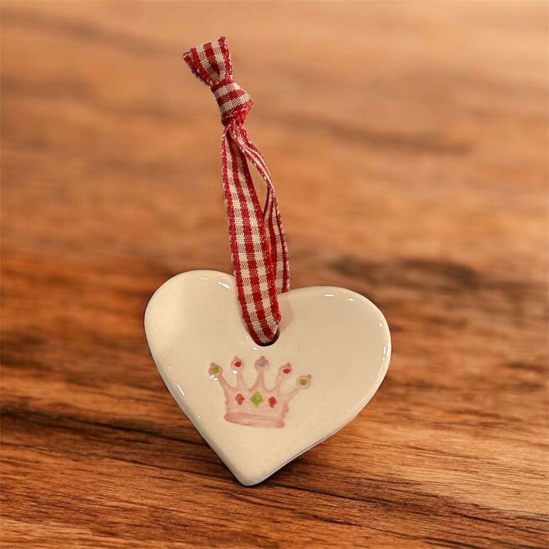 Small Pink Crown Heart - Jamali Annay Designs - Just Makers Jamali Annay Designs