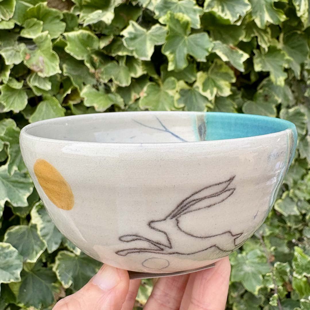 Small Tapas Bowl - Hare - Lorna Gilbert Ceramics - Just Makers Lorna Gilbert Ceramics