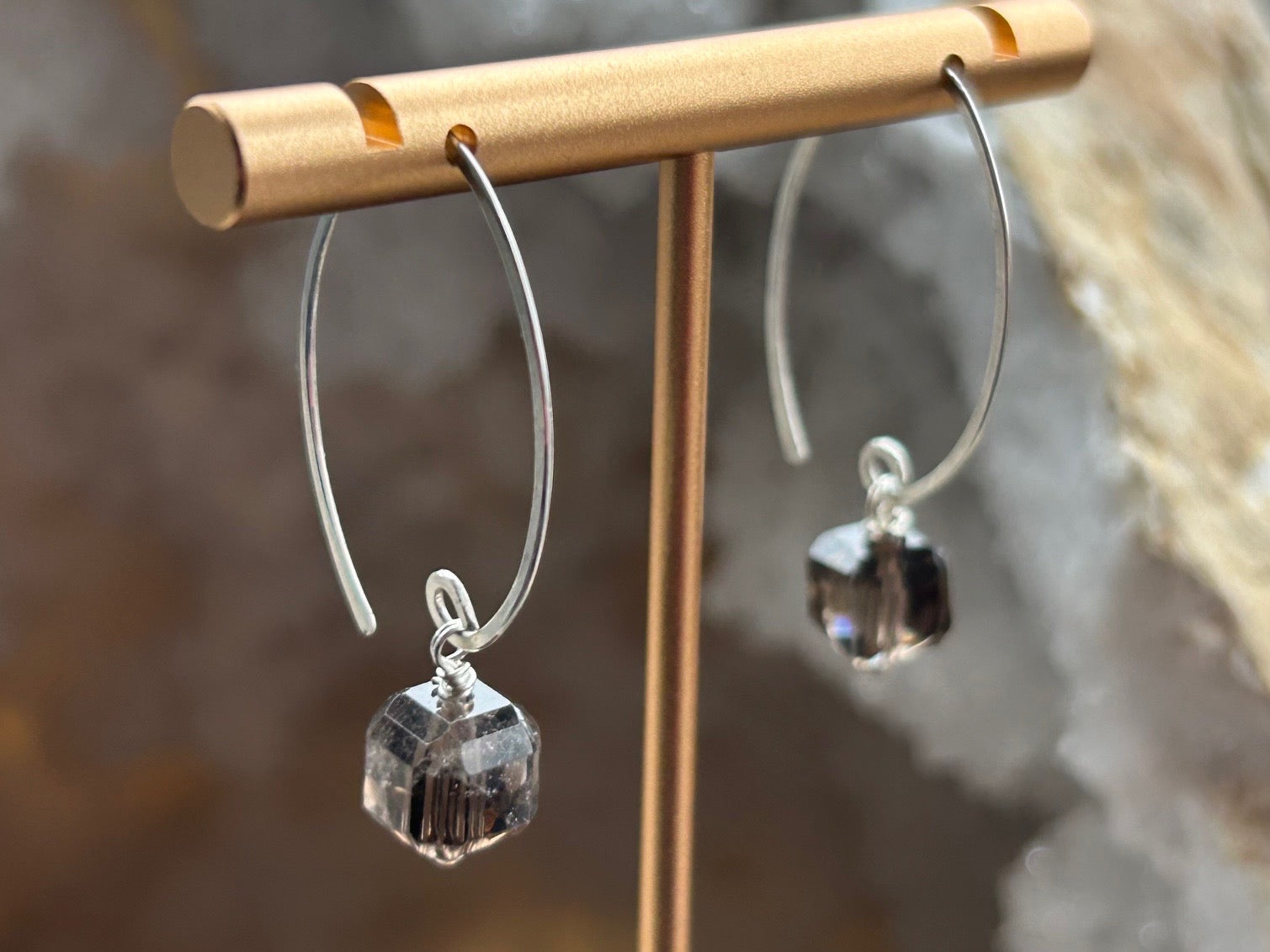 Smokey Quartz Earrings - Hart, Body and Soul_Just Makers