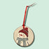 Snowman Christmas Small Log Decoration by Sarah Tustin_Just Makers