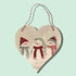 Snowmen Christmas Large Heart Decoration by Sarah Tustin_Just Makers