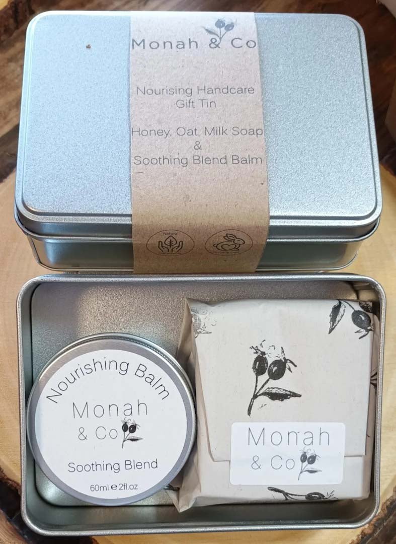 Soap Bar & Hand Balm Gift Set in a Tin - Monah and Co - Just Makers Monah & Co