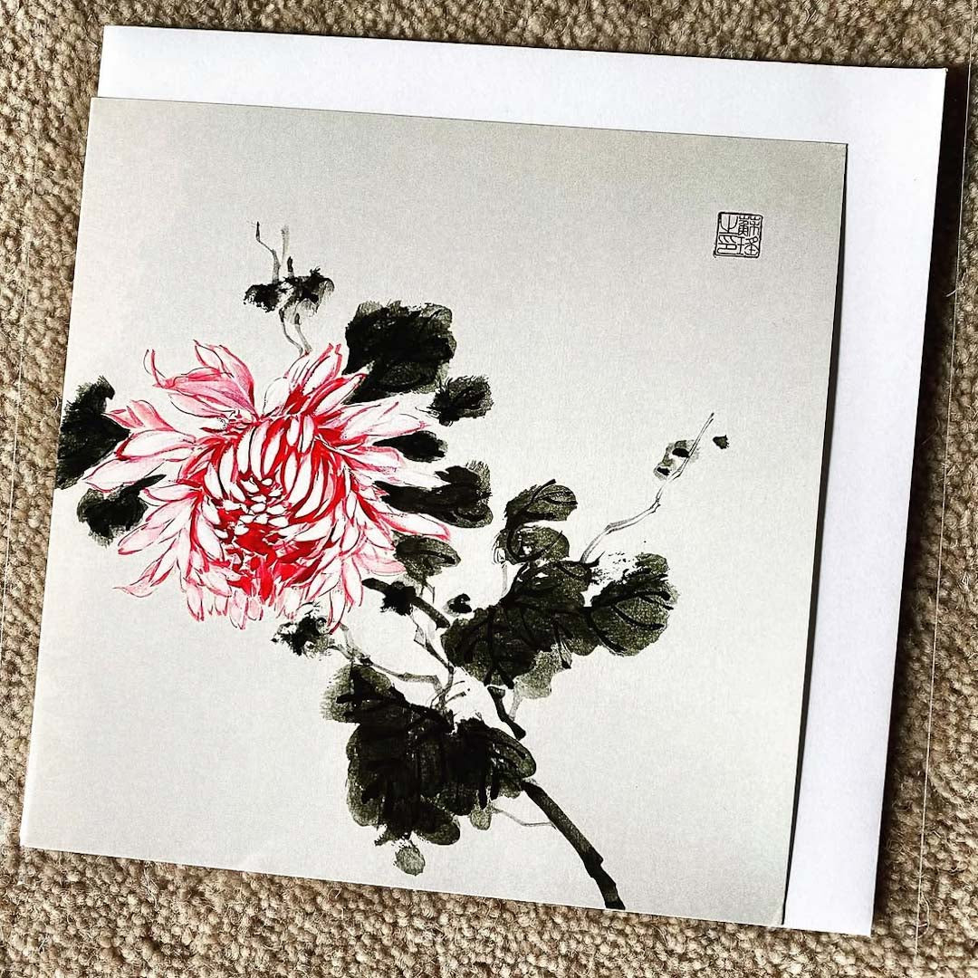 Soft Pink Bloom Greeting Card - Su Yao_Just Makers