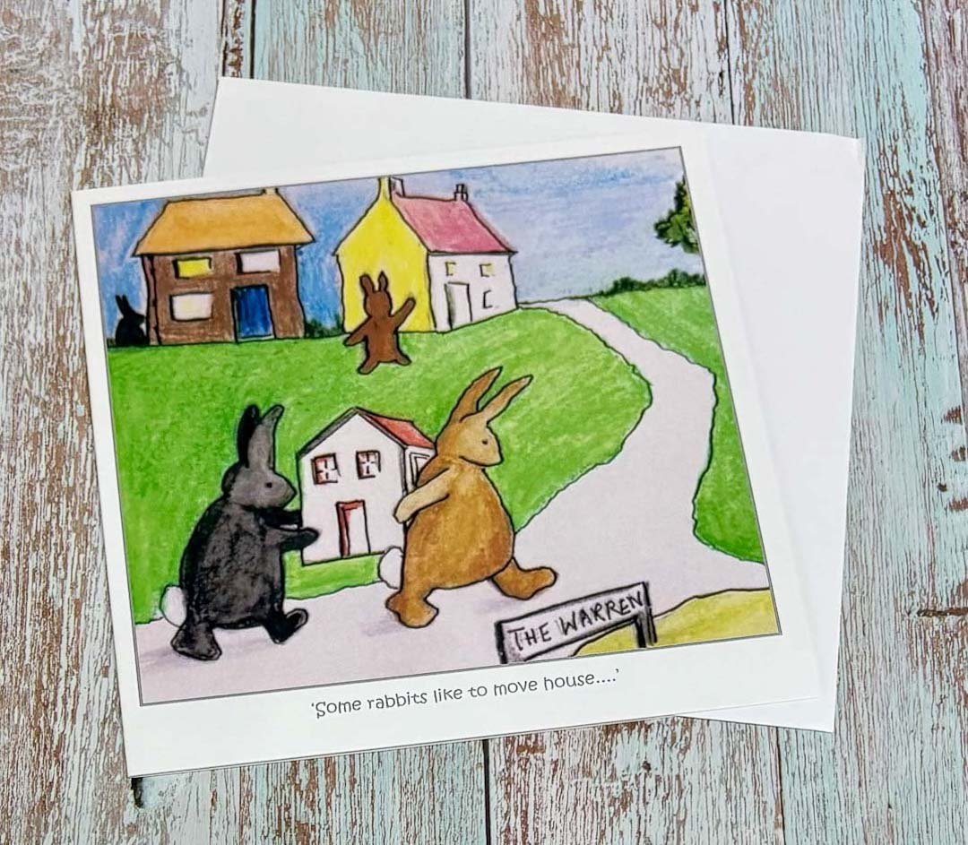 Some Rabbits Like to Move House Card - Jeanne Mundy - Just Makers Jeanne Mundy