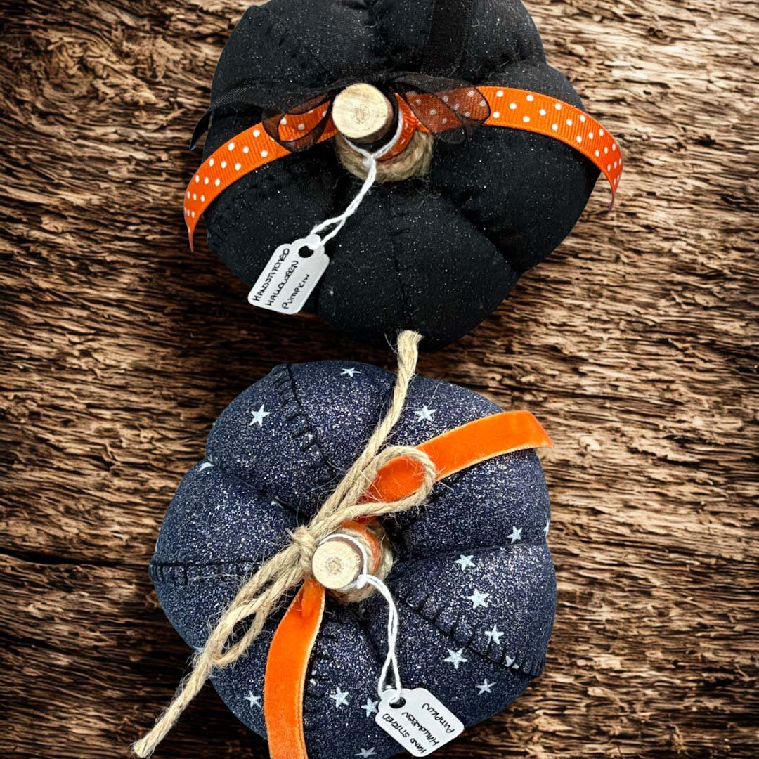 Sparkle Fabric Pumpkin - Alice and Audrey - Just Makers Alice & Audrey