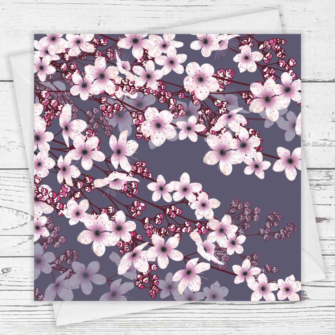 Spring Blossom Greeting Card - Fiona Calder - Just Makers Fiona Calder Designs