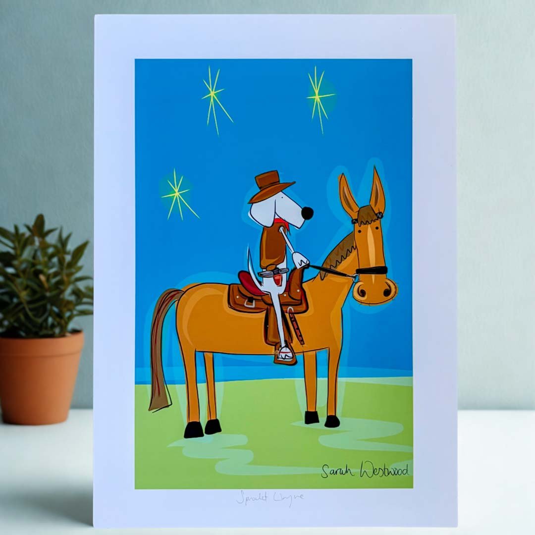 Sprocket Wayne A4 Print - Sarah Westwood Illustrator - Just Makers Sarah Westwood Illustrator