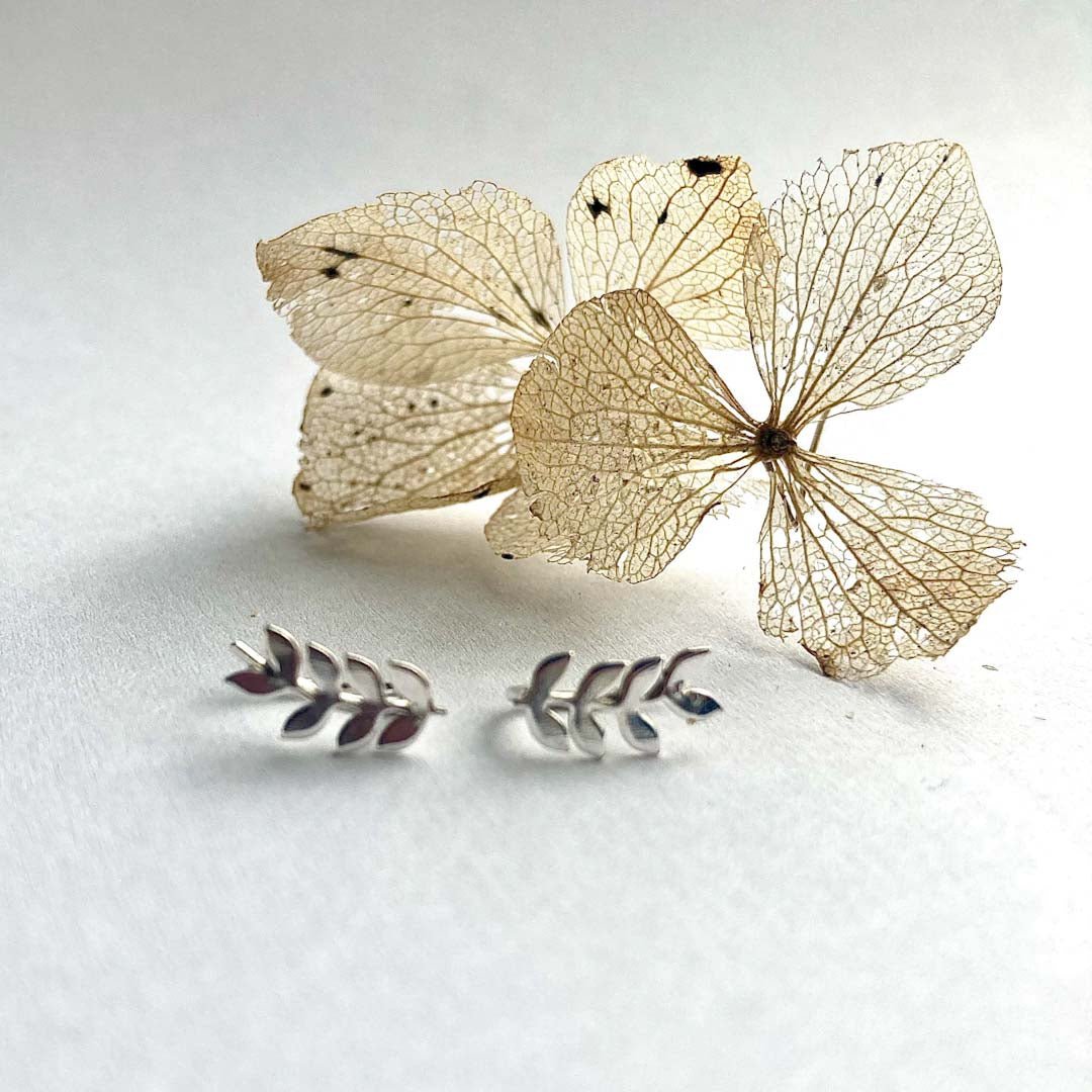 Sterling Silver Botanical Climber Earrings - Frances Greenwood - Just Makers Frances Greenwood Jewellery