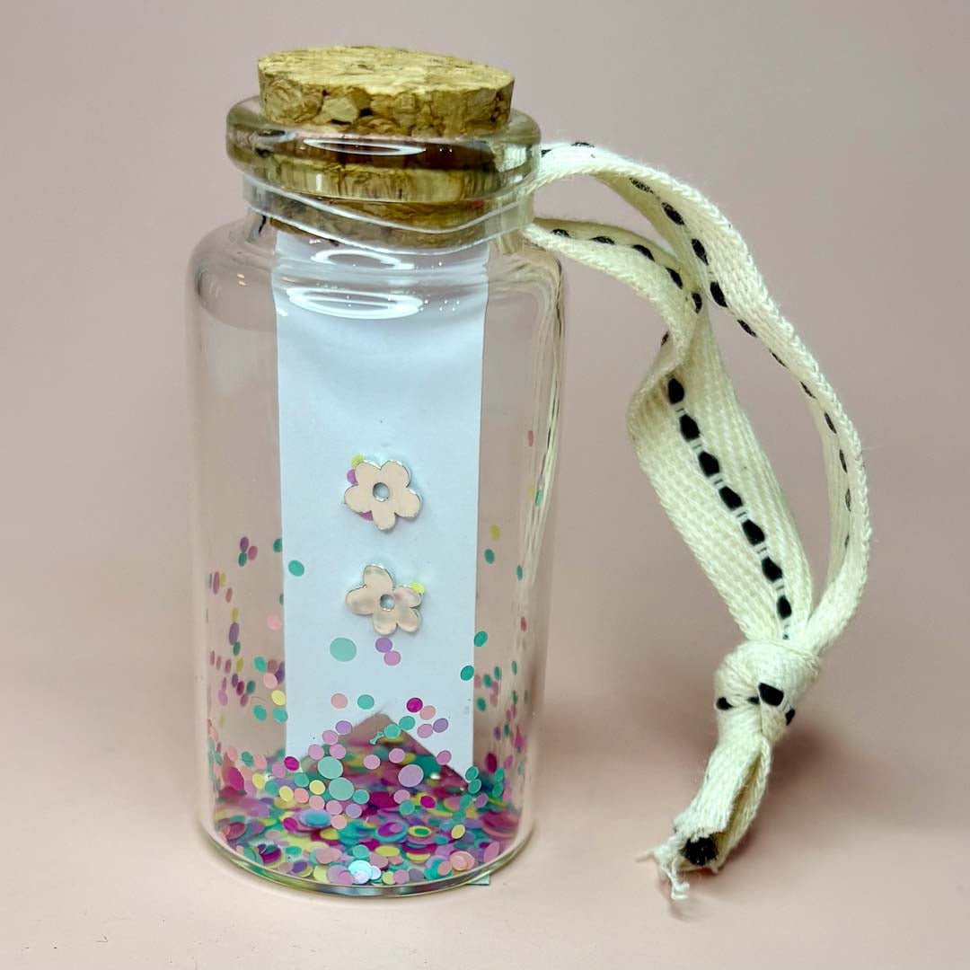 Sterling Silver Flower Stud Earrings in Glass Bottle - Frances Greenwood - Just Makers Frances Greenwood Jewellery