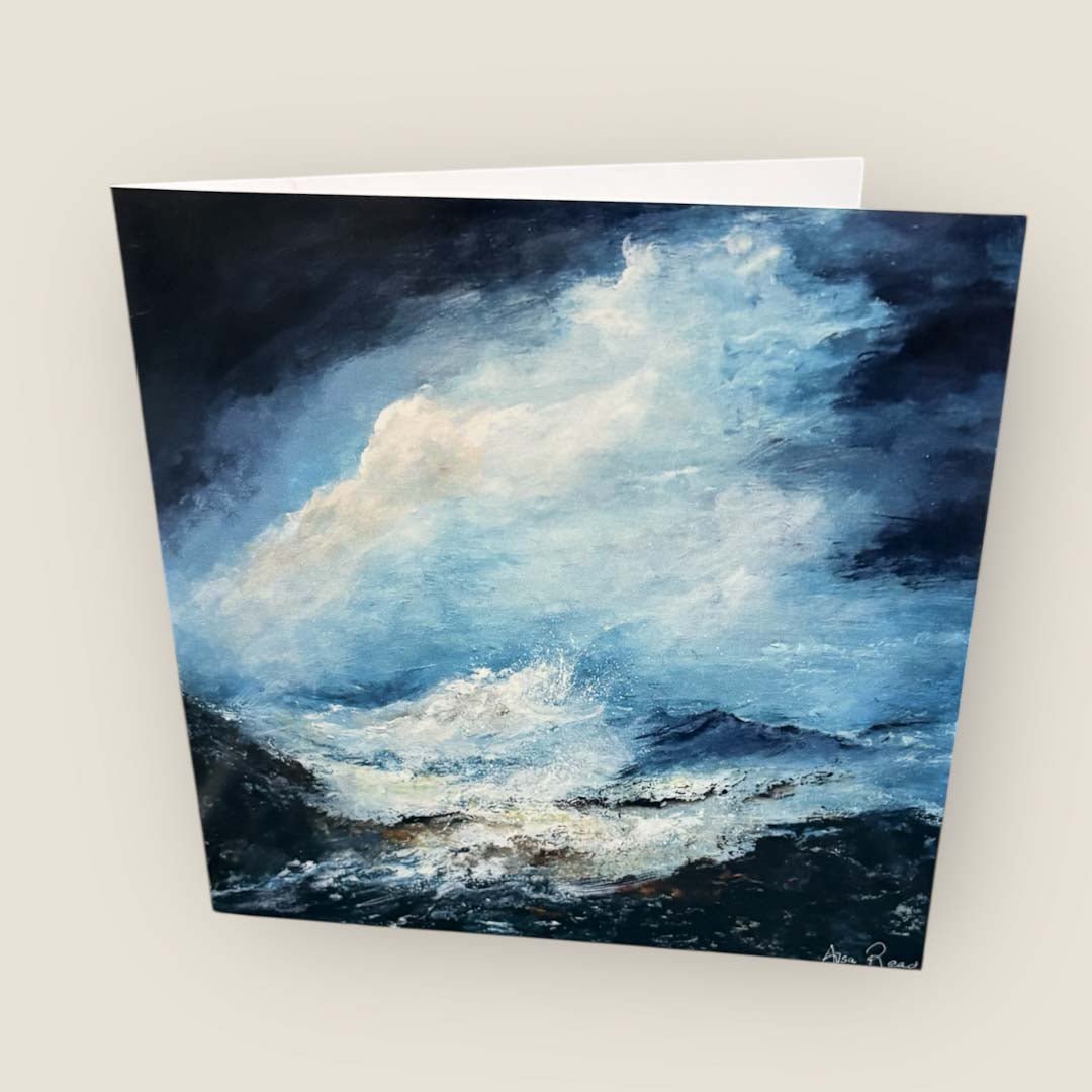 Stormy Sunday Greeting Card - Ailsa Read - Just Makers Ailsa Read Fine Art Painter