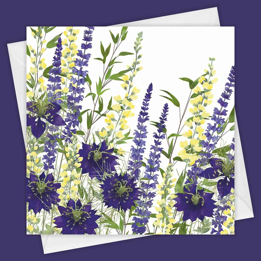Sunshine Garden Greeting Card by Fiona Calder - Just Makers Fiona Calder Designs