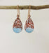 Teardrop Textured Copper and Enamel Dangle Earrings - 830 Degrees_Just Makers
