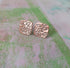 Textured Square Copper Stud Earrings by 830 Degrees_Just Makers