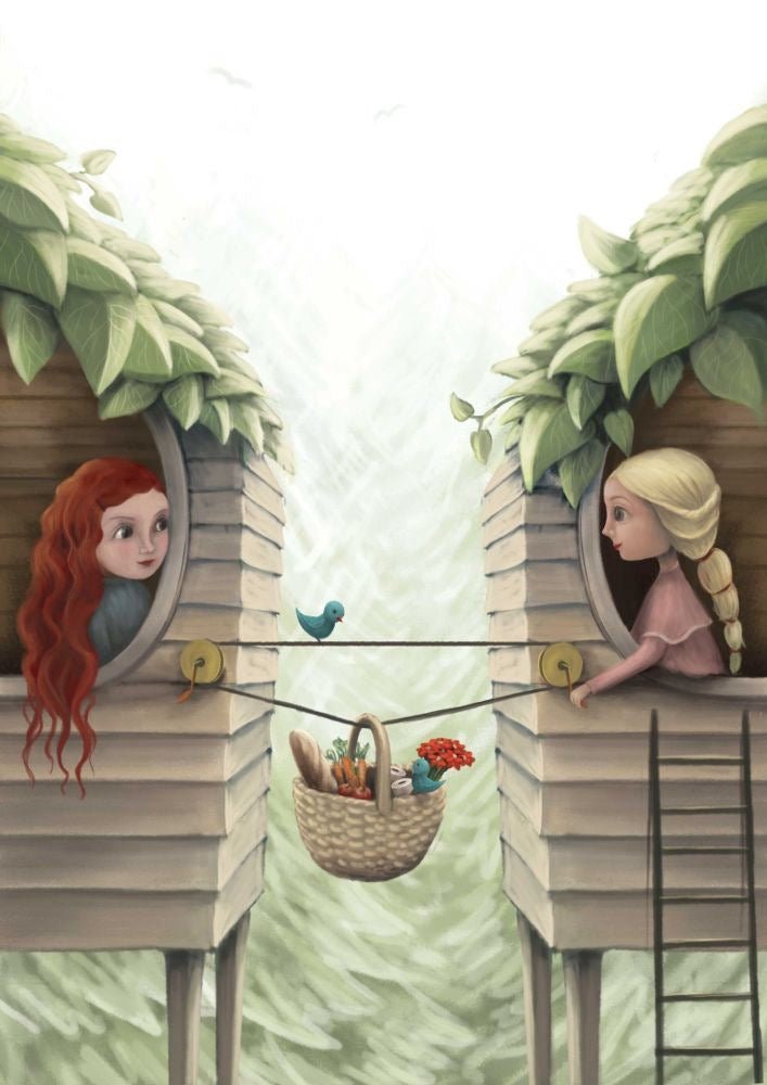 The Friend Next Door Greeting Card Demelsa Haughton - Just Makers Demelsa Haughton Illustration