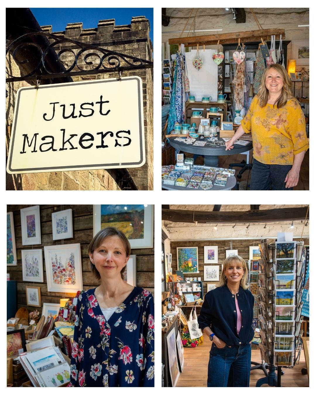Collage of the Just Makers Shop Team_Just Makers_Ripley Castle