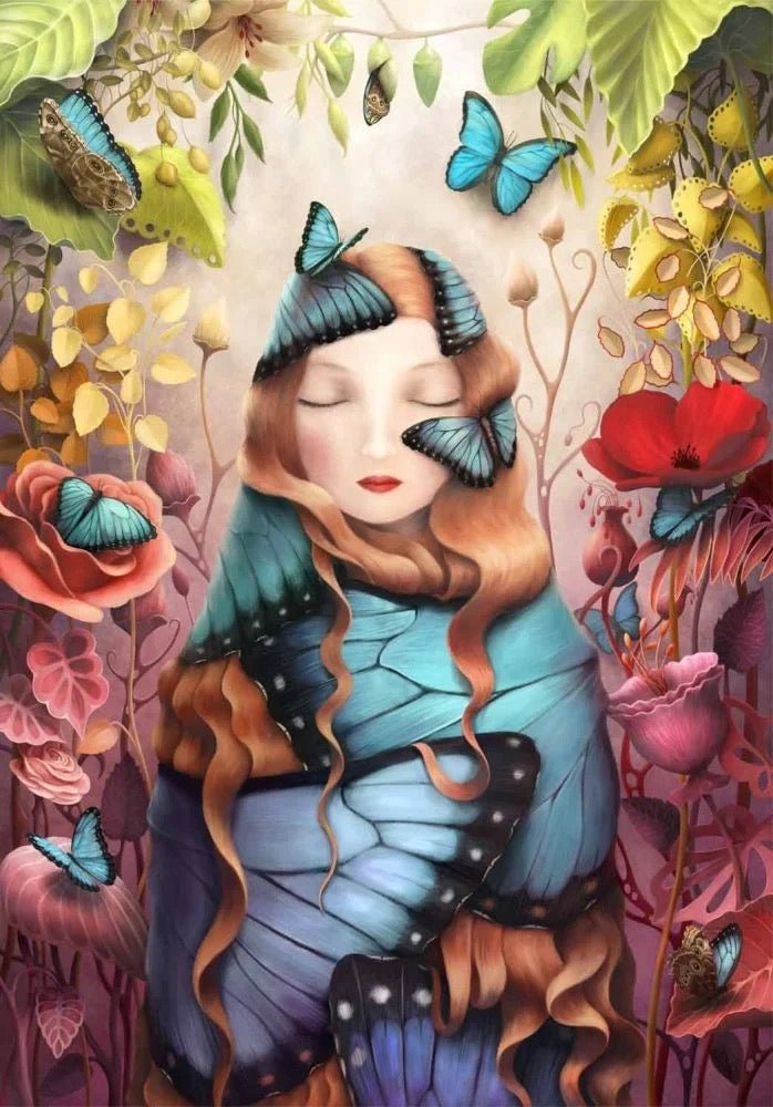 The Morpho Garden Greeting Card Demelsa Haughton - Just Makers Demelsa Haughton Illustration