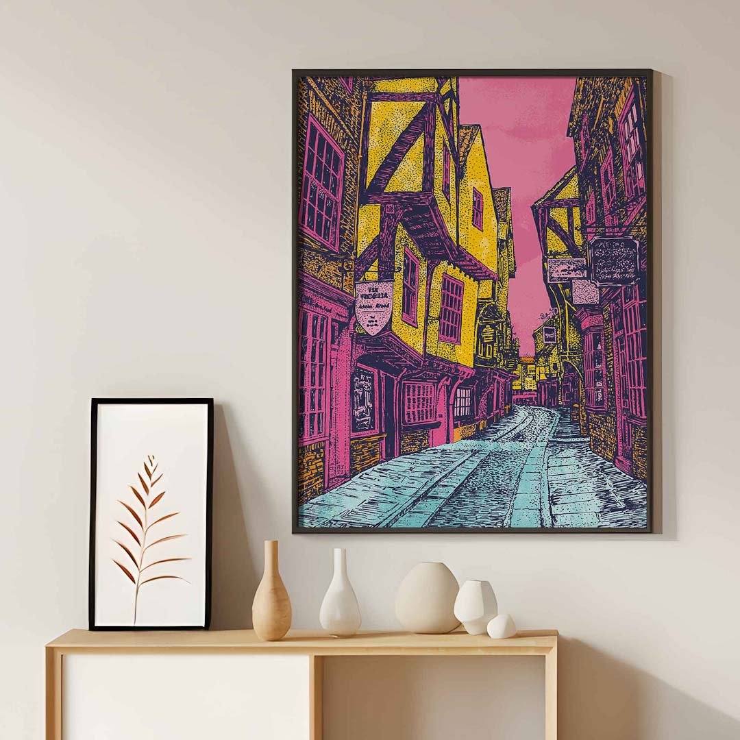 The Shambles Unframed A4 Print - Bejojo Art - Just Makers Bejojo Art