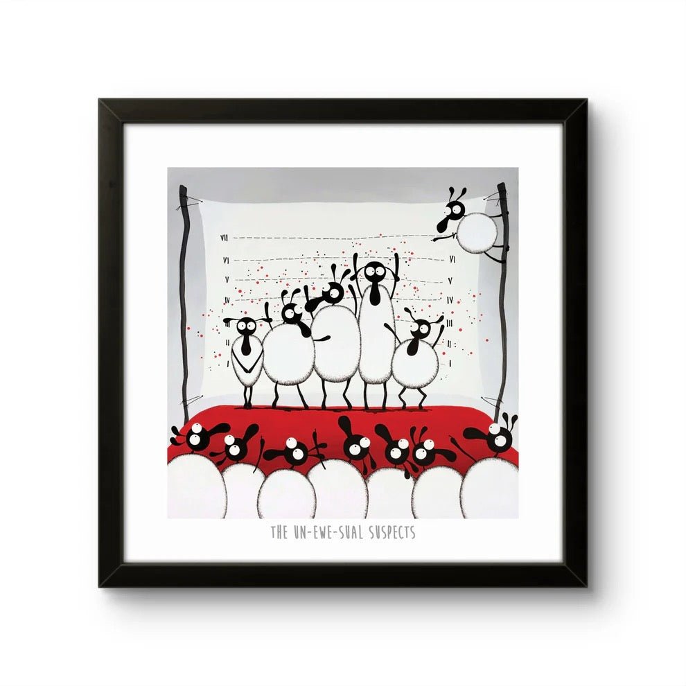 The Un - Ewe - Sual Suspects 10" Print - Mervyn Tay Art - Just Makers Mervyn Tay Art