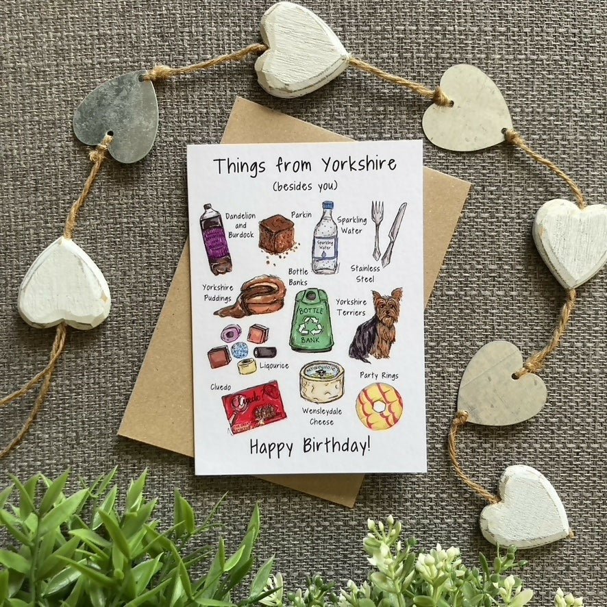 Things from Yorkshire Besides You Birthday Card - HD Designs - Just Makers HD Designs