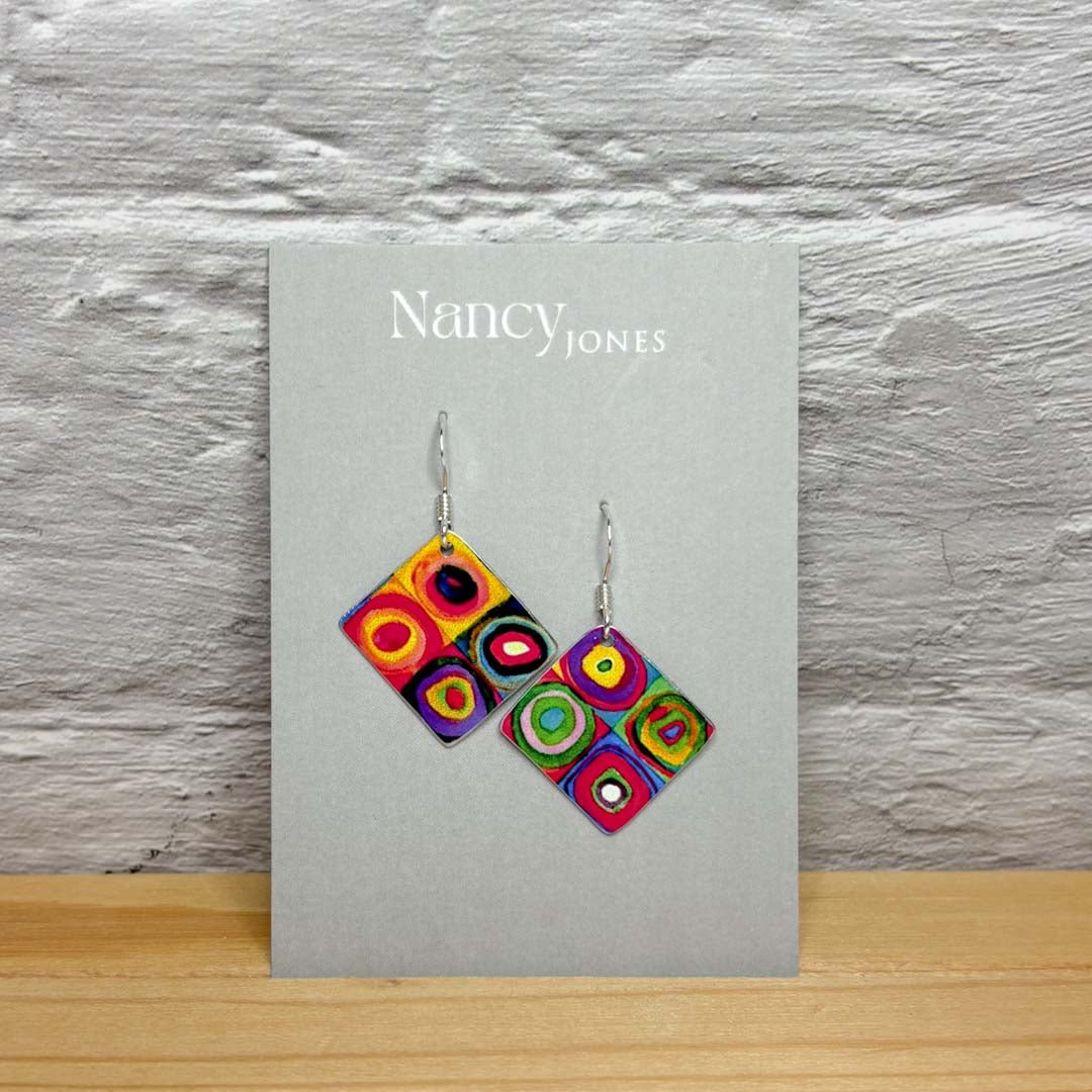 Traffic Light Square Earrings - Nancy Jones - Just Makers Nancy Jones Jewellery