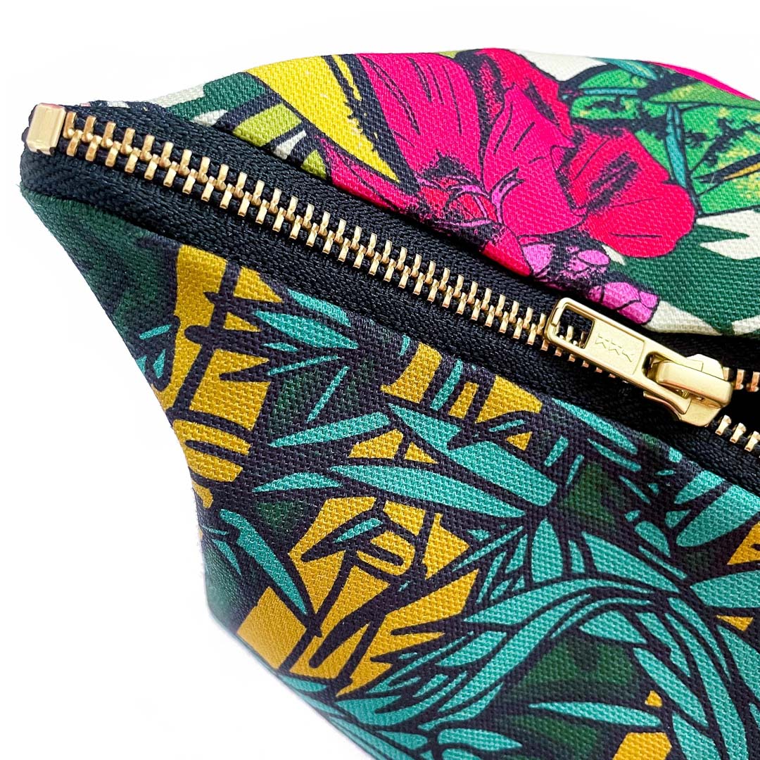 Tropical Bamboo Cosmetic Bag by Bean and Bemble_Just Makers