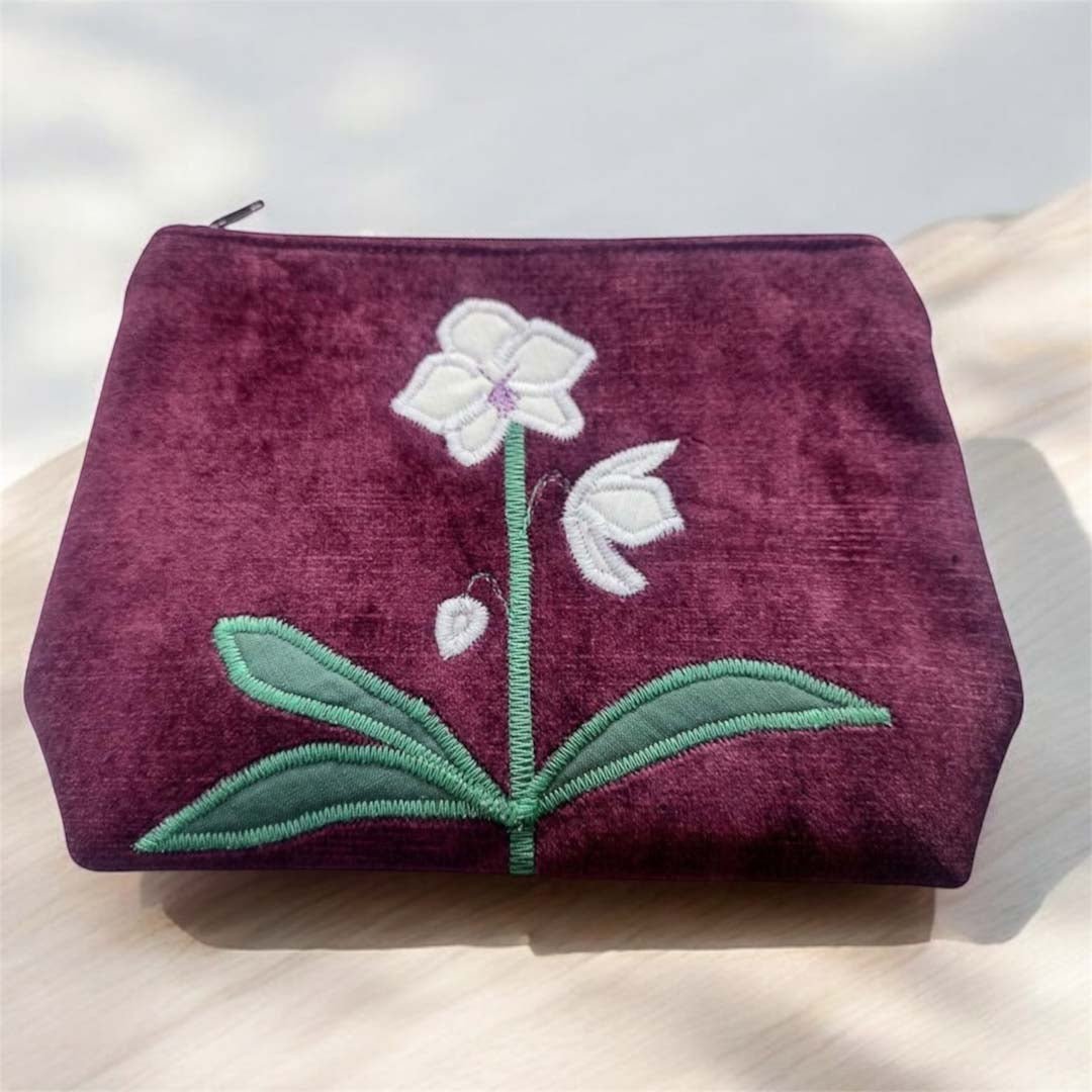 Tropical Orchid Make Up Bag Made by Marianne - Just Makers Made by Marianne