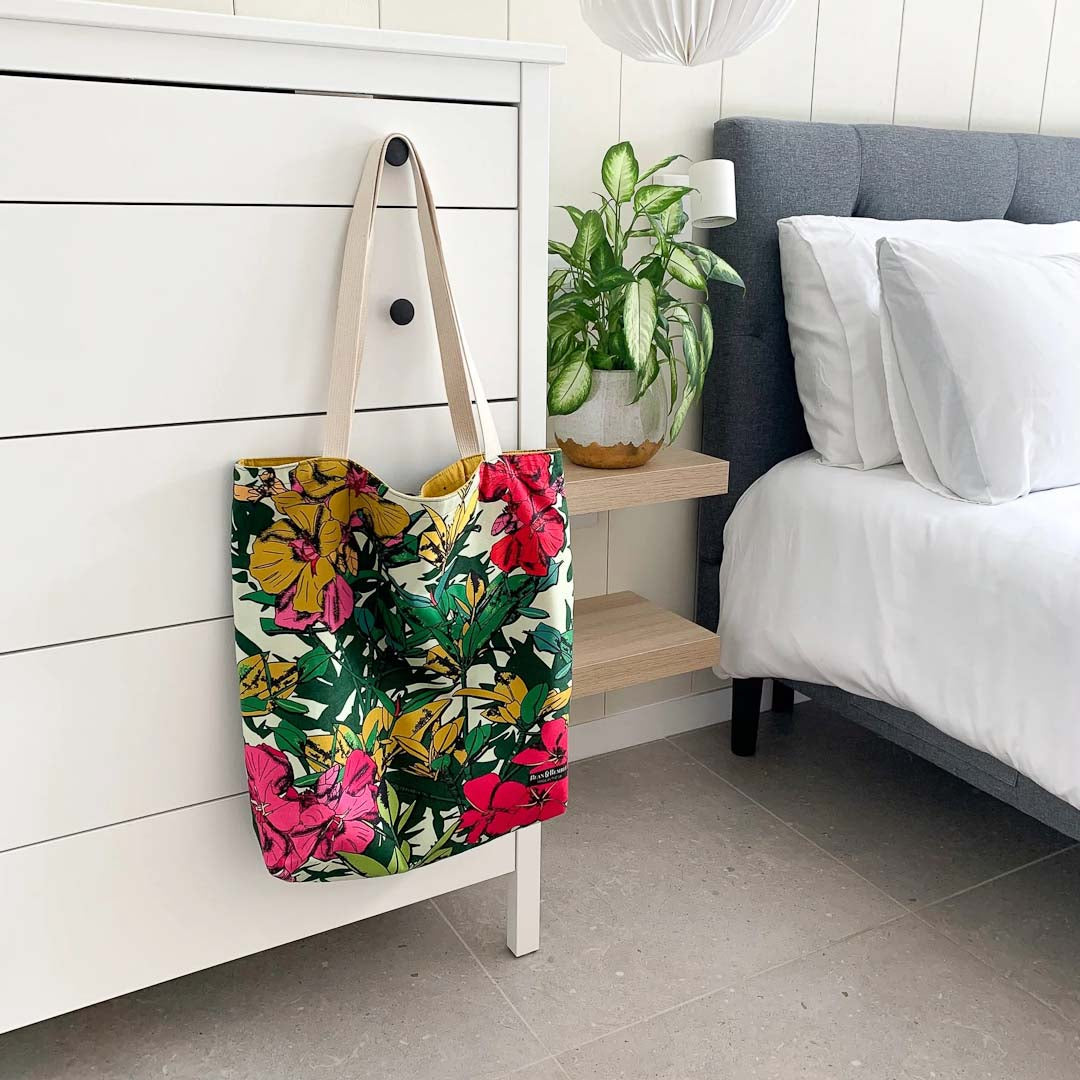 Tropical Reversible Tote Bag by Bean and Bemble_Just Makers