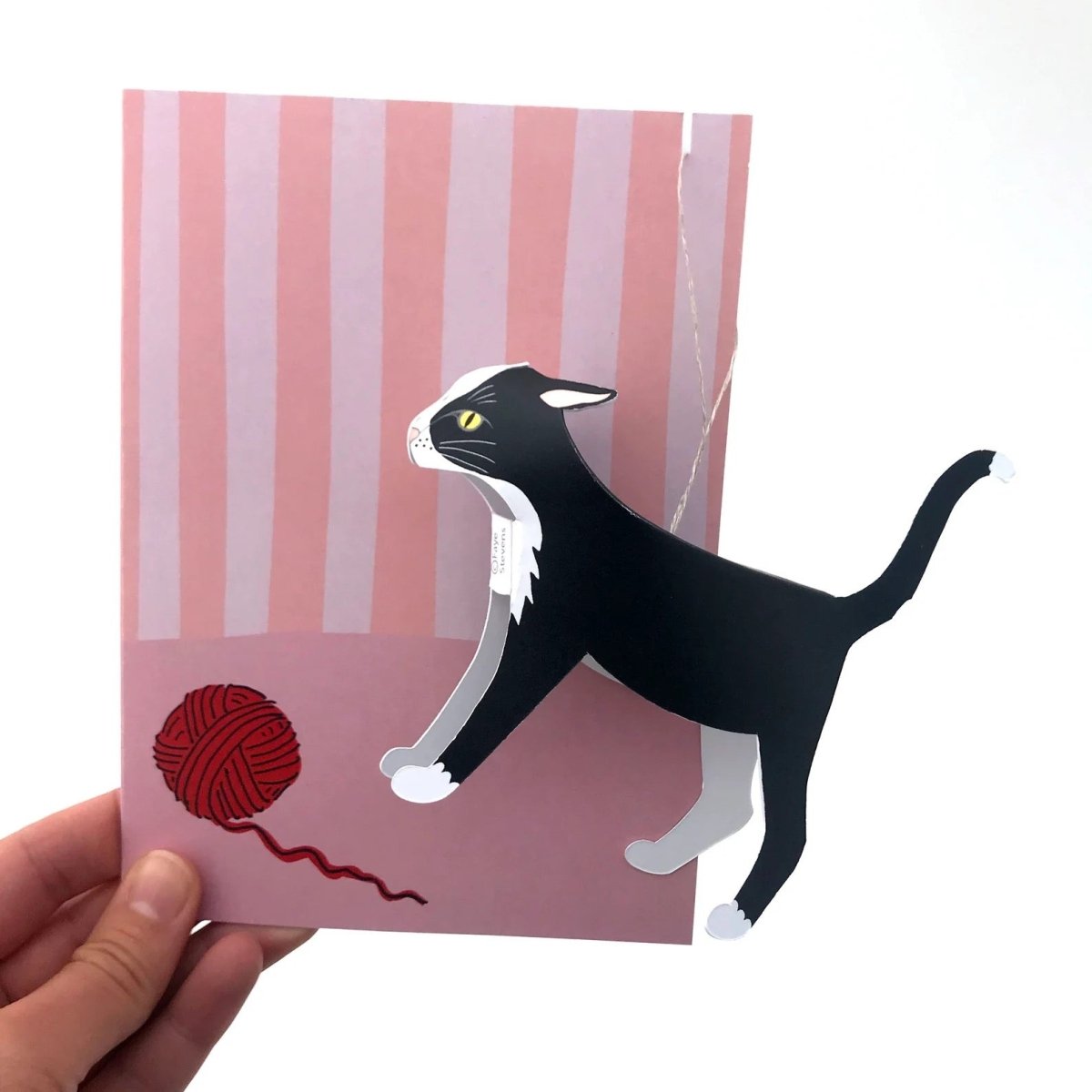 Tuxedo Cat Pop - Up 3D Card & Decoration - Just Makers Faye Stevens - Merryday Studio