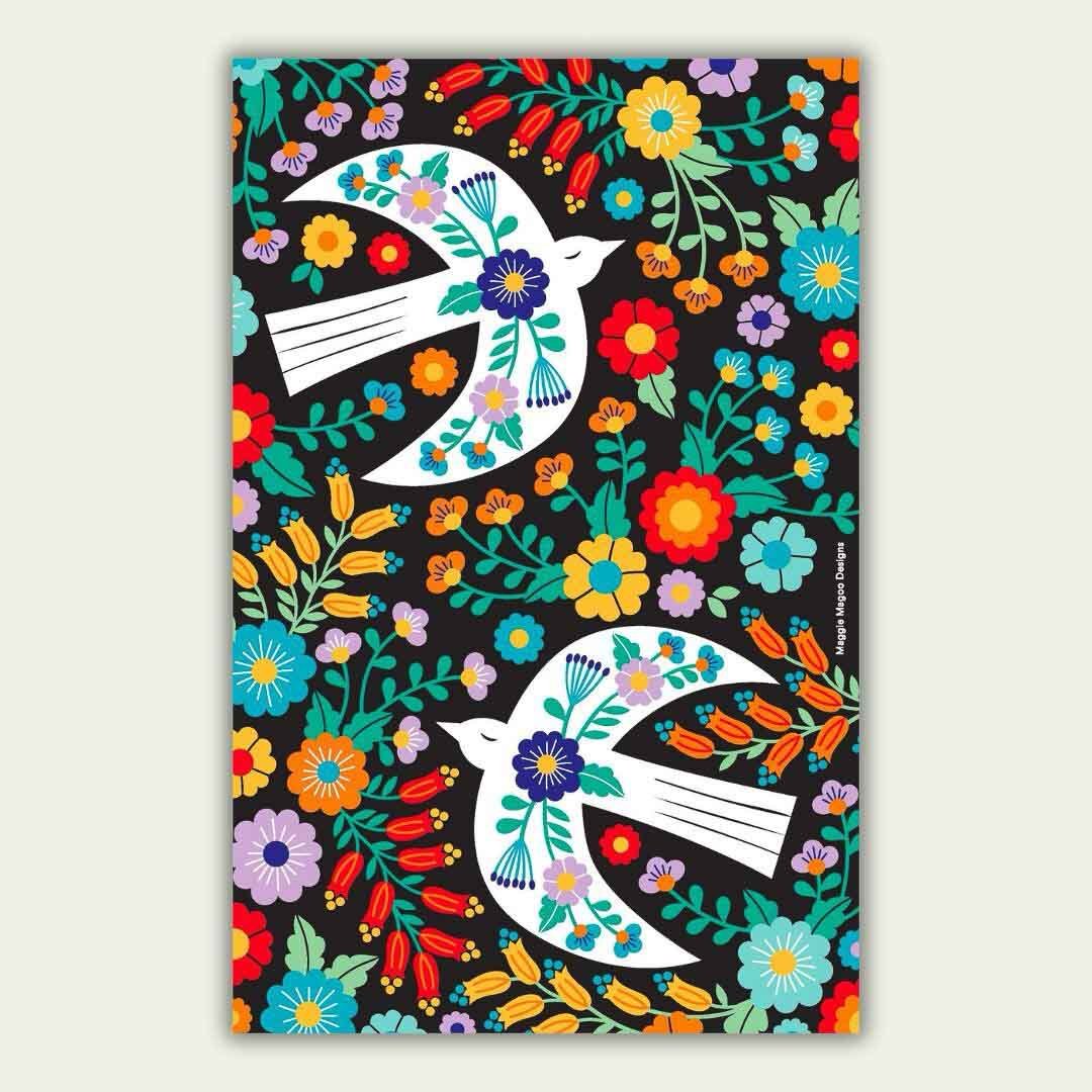 Two Birds Tea Towel - Maggie Magoo Designs - Just Makers Maggie Magoo Designs