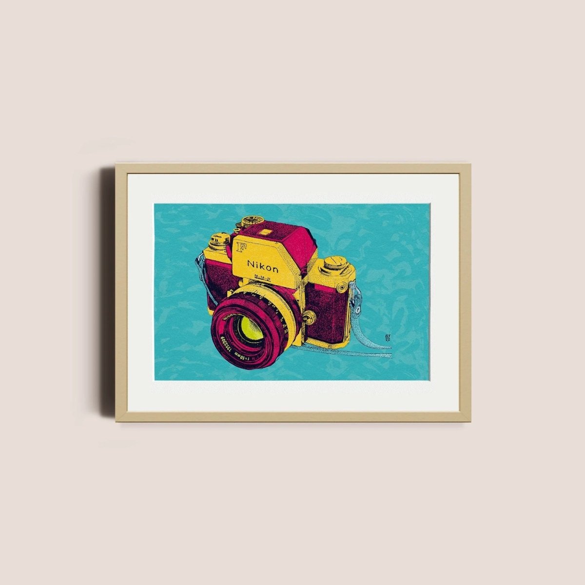 Vintage Camera Unframed A5 Print - Bejojo Art - Just Makers Bejojo Art