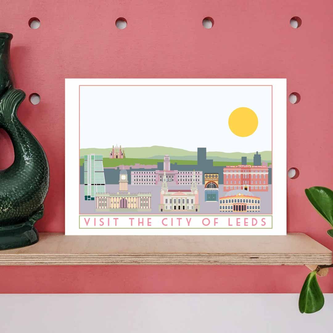 Visit the City of Leeds A4 Print - Sweetpea and Rascal - Just Makers Sweetpea and Rascal