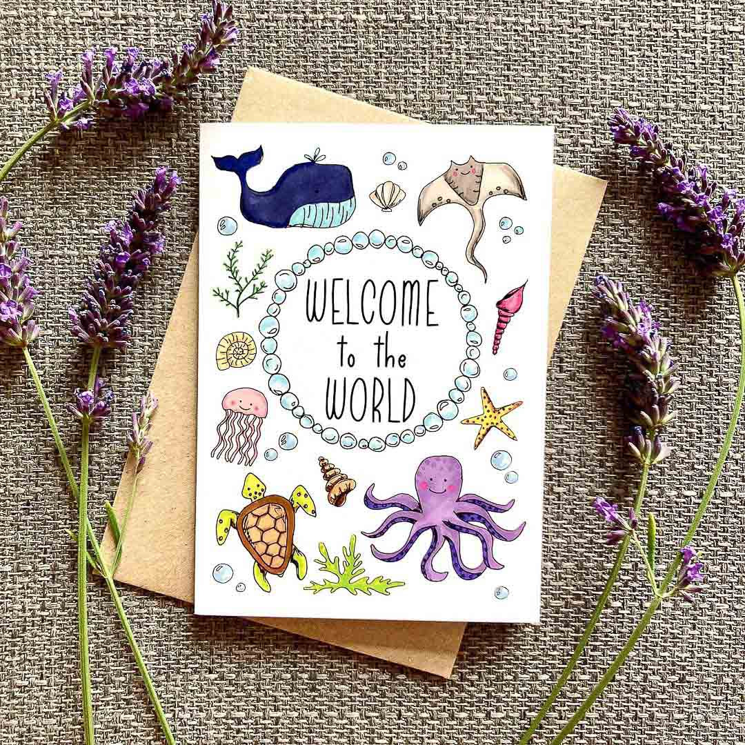 Welcome to the World Card - HD Designs_Just Makers