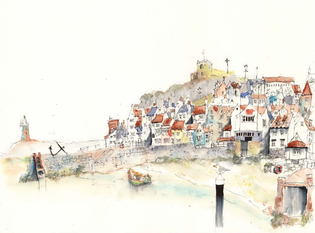 Whitby Giclee Print - Tim Gomersall Art - Just Makers Tim Gomersall Art