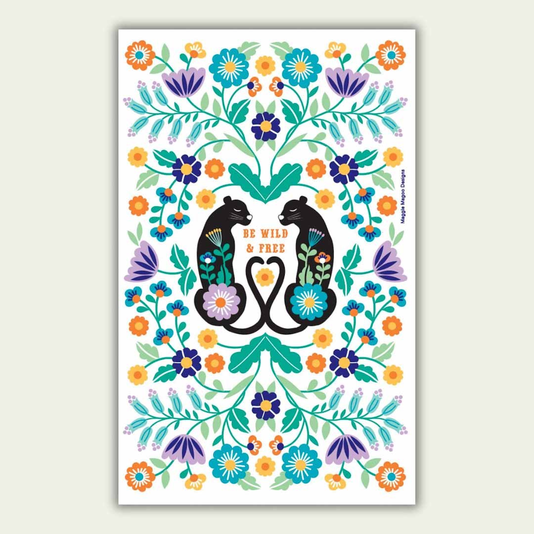 Wild and Free Tea Towel - Maggie Magoo Designs - Just Makers Maggie Magoo Designs