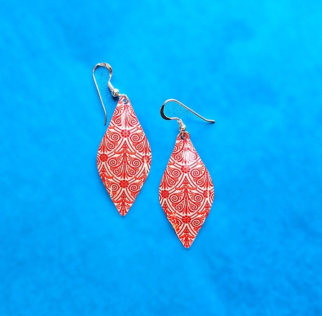 William Morris Salmon Drop Earrings - Nancy Jones_Just Makers