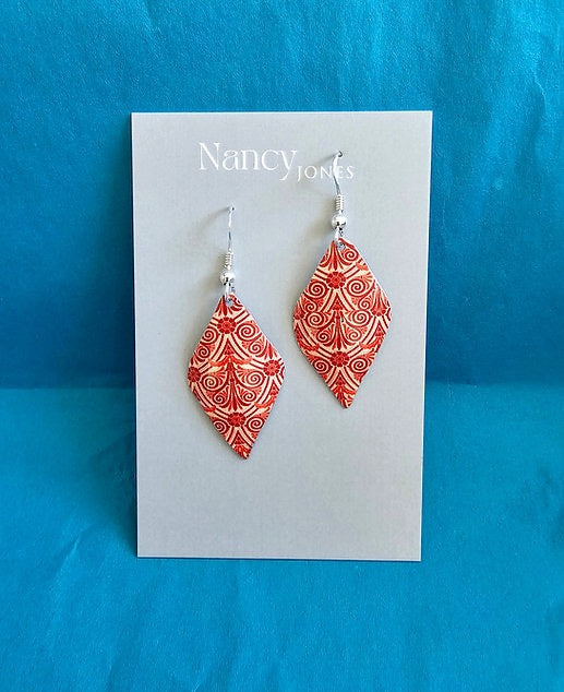 William Morris Salmon Drop Earrings - Nancy Jones_Just Makers