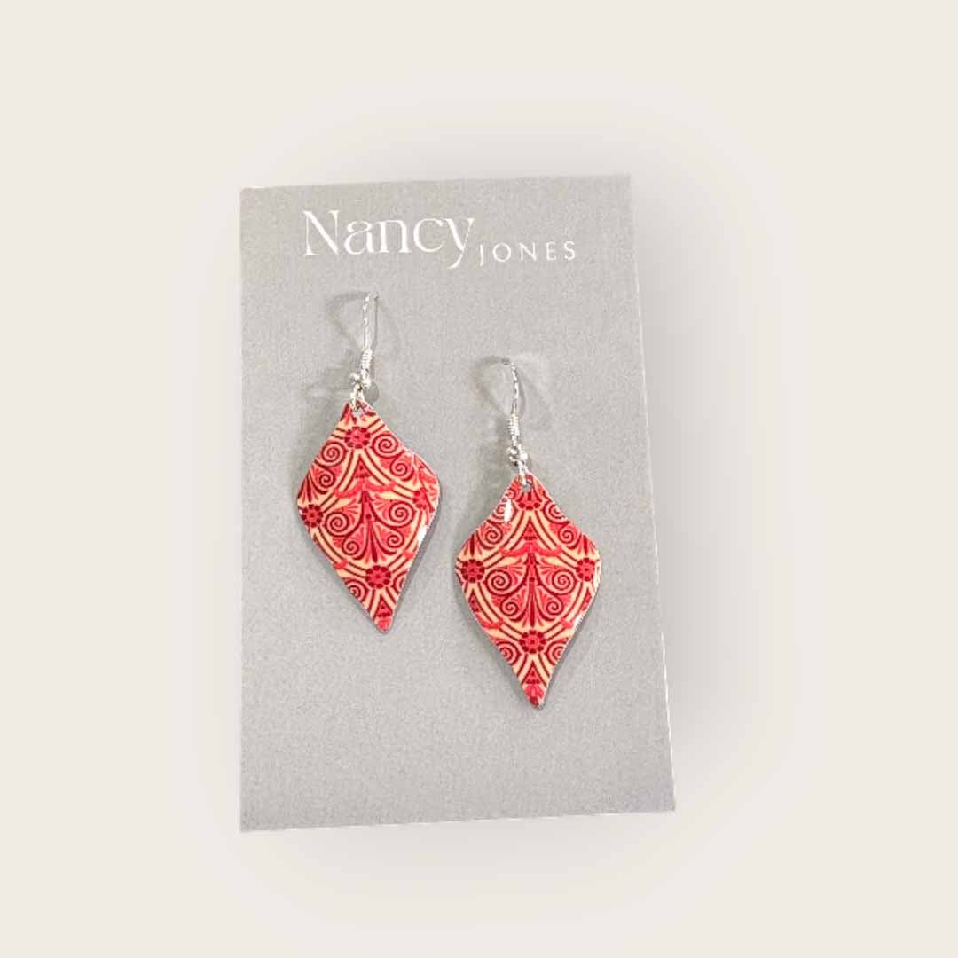 William Morris Salmon Drop Earrings - Nancy Jones - Just Makers Nancy Jones Jewellery