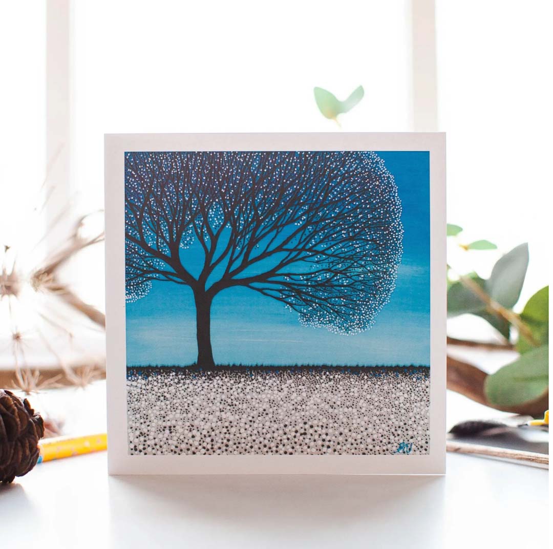 Winter Tree Square Card by Sarah Jane Nicholls_Just Makers