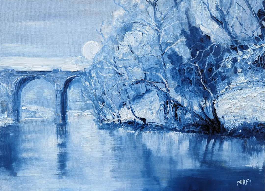 Winter on the Nidd Original Oil Painting - Paul Mirfin_Just Makers