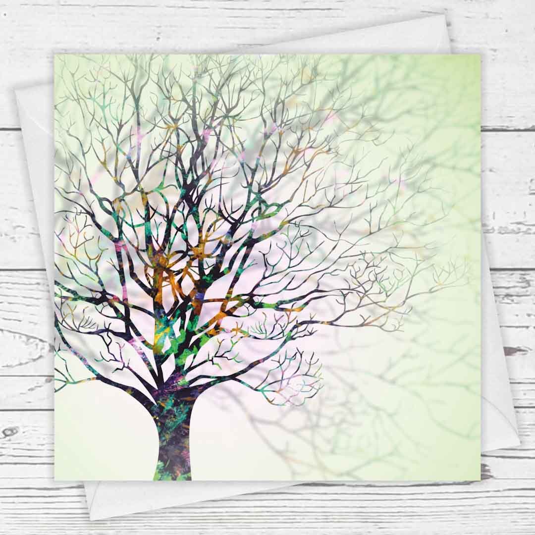 Wintry Tree Greeting Card - Fiona Calder - Just Makers Fiona Calder Designs