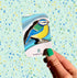 Wooden Blue Tit Brooch - Rat Bean Kat_Just Makers