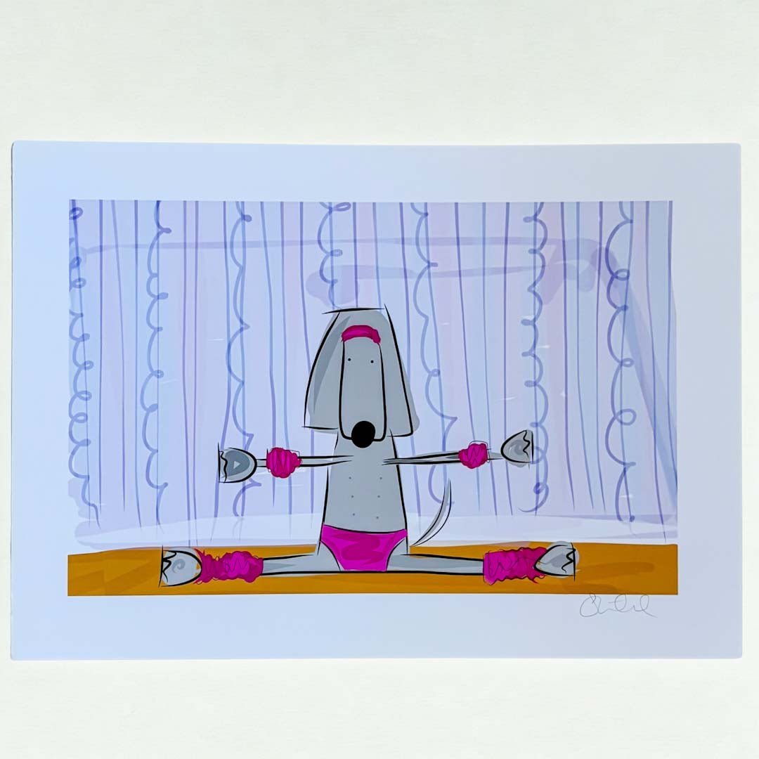 Yoga Sprocket A4 Print - Sarah Westwood Illustrator - Just Makers Sarah Westwood Illustrator